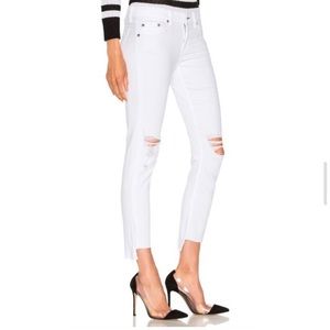 rag & bone NWT Dre Capri white ripped jeans